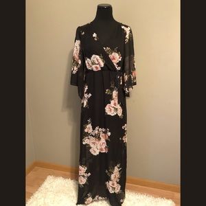Black Floral Maxi